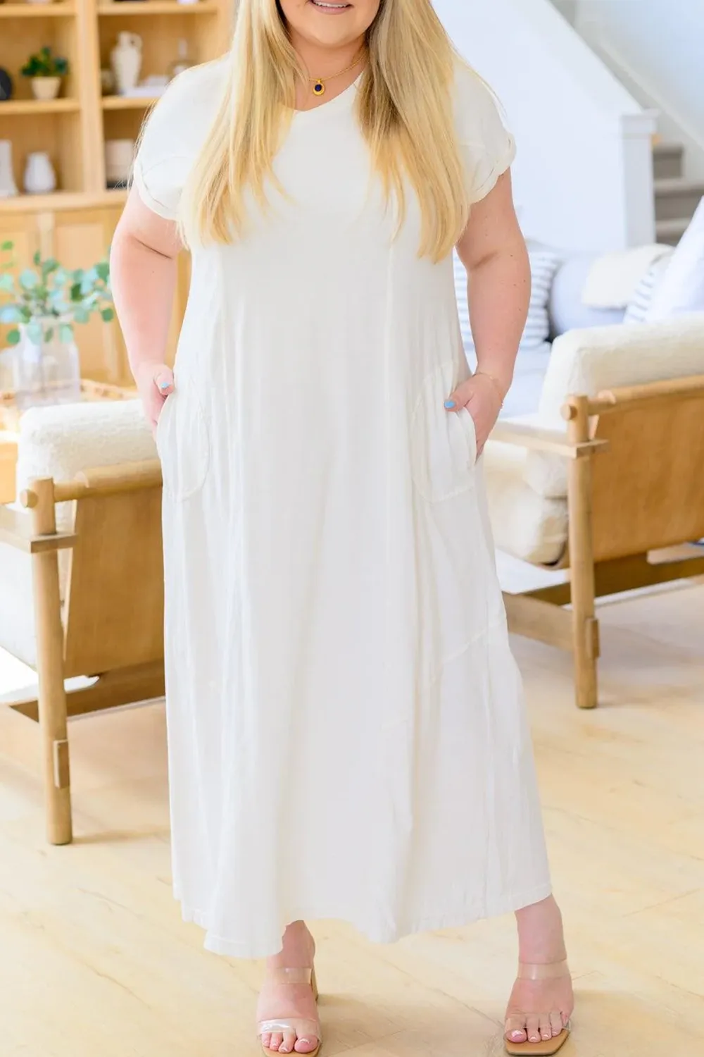 Temperament White Long Dress