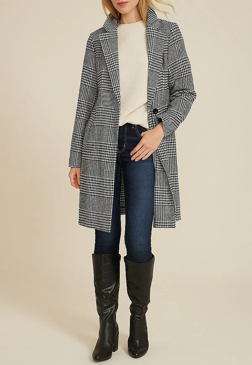 One Button Dress Coat