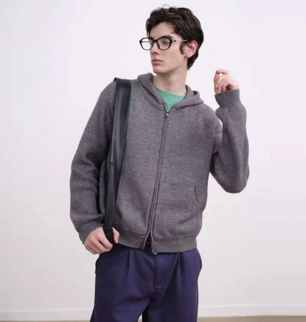 Multi-Color Anti-Pilling Loose And Simple Hooded Knitted Cardigan Sweater 2026, Fashionable, Trendy, Casual, Unisex, Versatile, And Preppy Style.