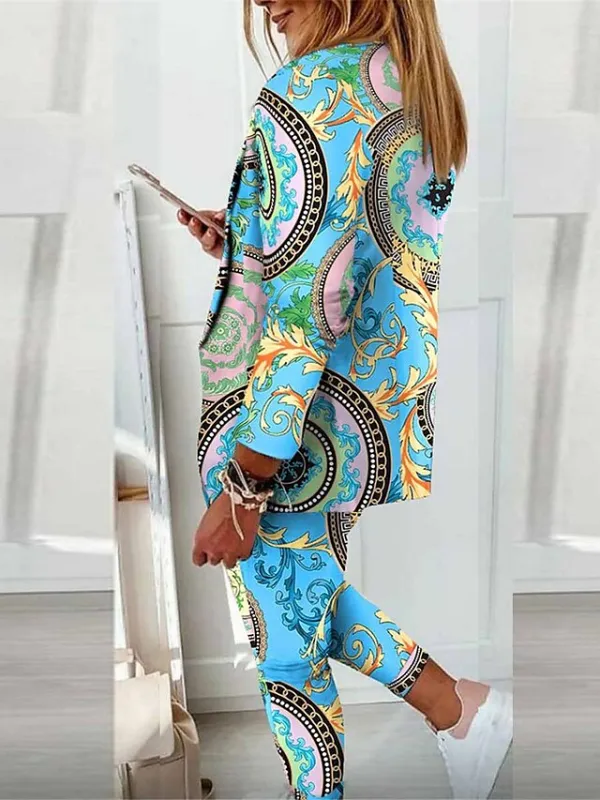 Women's Suits Blazer Office Work Daily Wear Summer Spring Fall Regular Coat Regular Fit Thermal Warm Windproof Breathable Stylish Contemporary Modern Style Jacket Long Sleeve Floral Color Block Print