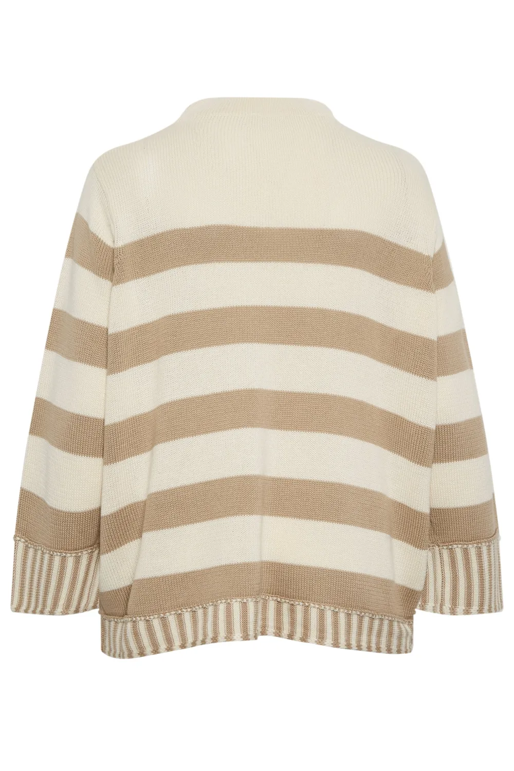 YOURS Curve Cream & Beige Stripe Jumper
