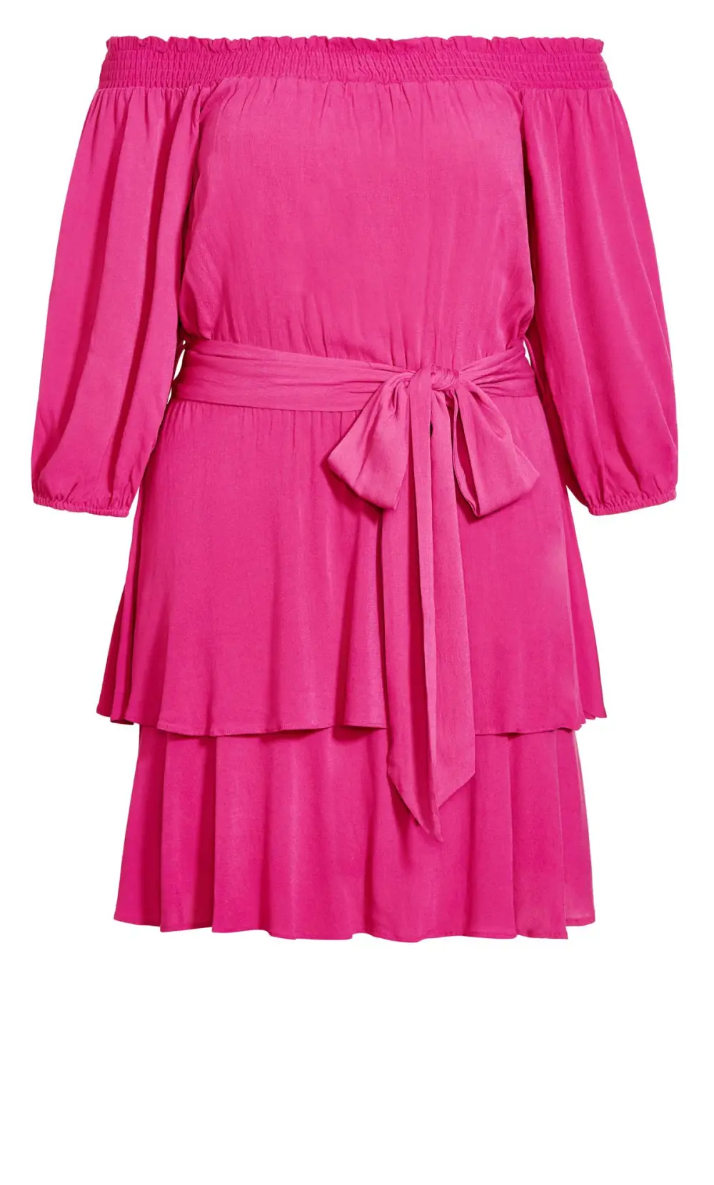 Evans Pink Bardot Frill Mini Dress