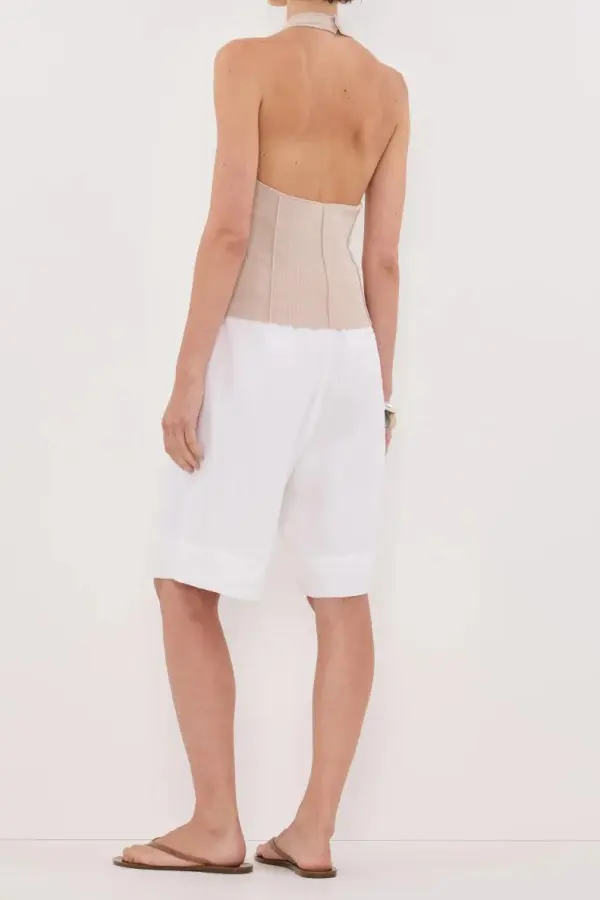 STONE HALTER KNIT TOP