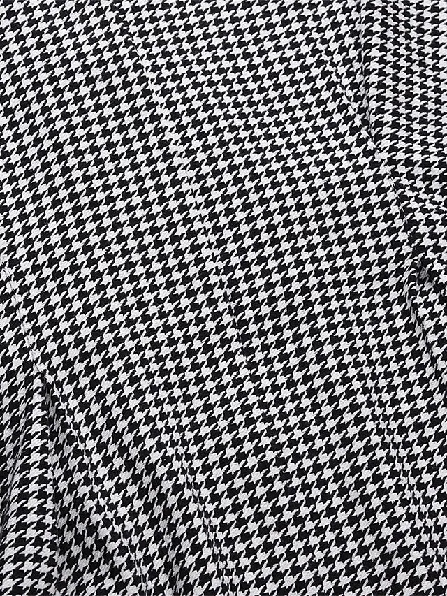 Women's Coat Cloak / Capes Winter Houndstooth Overcoat Fall Long Pea Coat with Belt Elegant Stand Collar Street Daily Wear Fashion Daily Casual Outerwear Long Sleeve Black