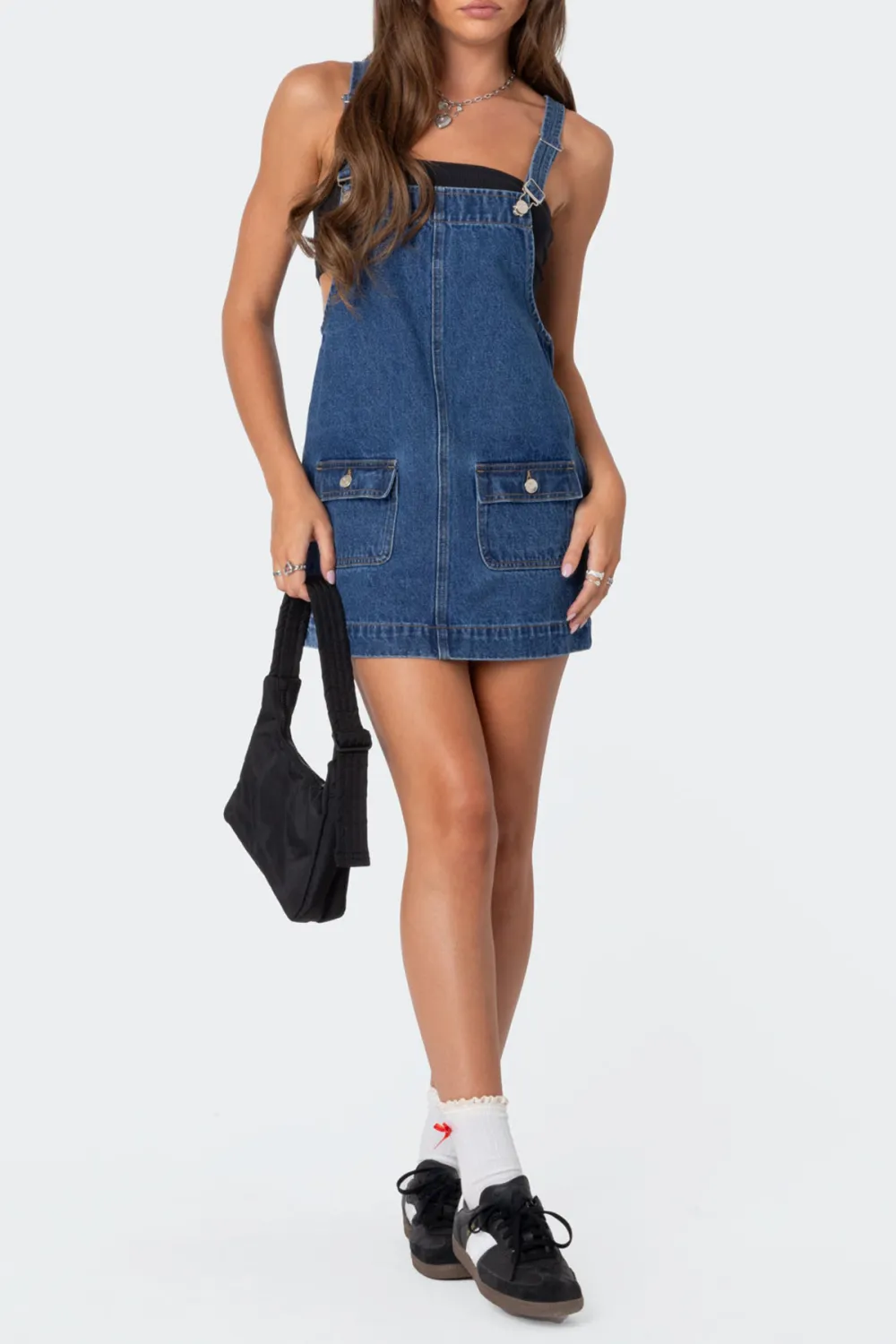 Overall Denim Mini Dress