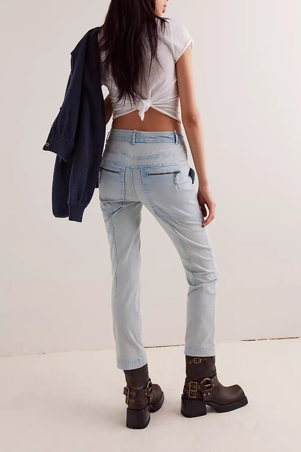 Cargo Pocket Moto Pants