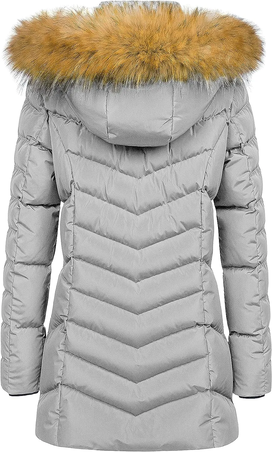 US Women's Winter Hooded Coat Waterproof Warm Long Puffer Jacket Parka