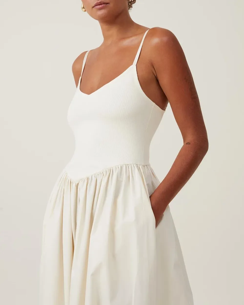 Splicing A-Line Maxi Dress