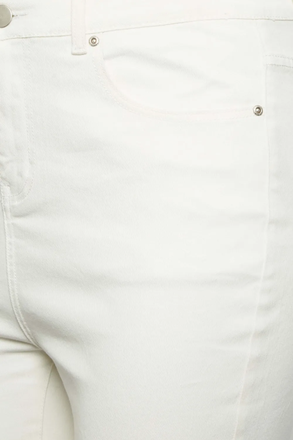 YOURS Curve White Ripped Knee Skinny Stretch AVA Jeans