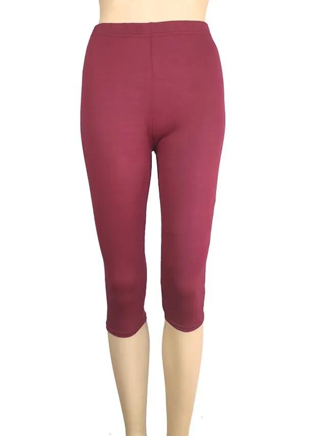 Women's Casual Sports Leggings Capri shorts Scrunch Butt Shorts Elastic Waist Calf-Length Pants Daily Yoga Stretchy Cotton Blend Lightweight Sports High Waist Slim Gray Green 7 points cotton gray 7