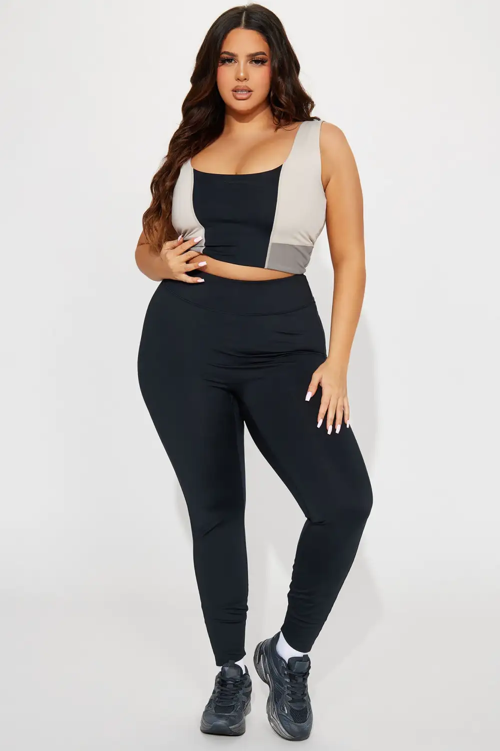 Nina Elevate Active Sports Bra - Charcoal/combo