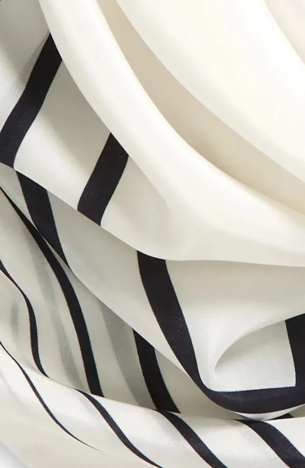 Graduated Stripe Silk Scarf