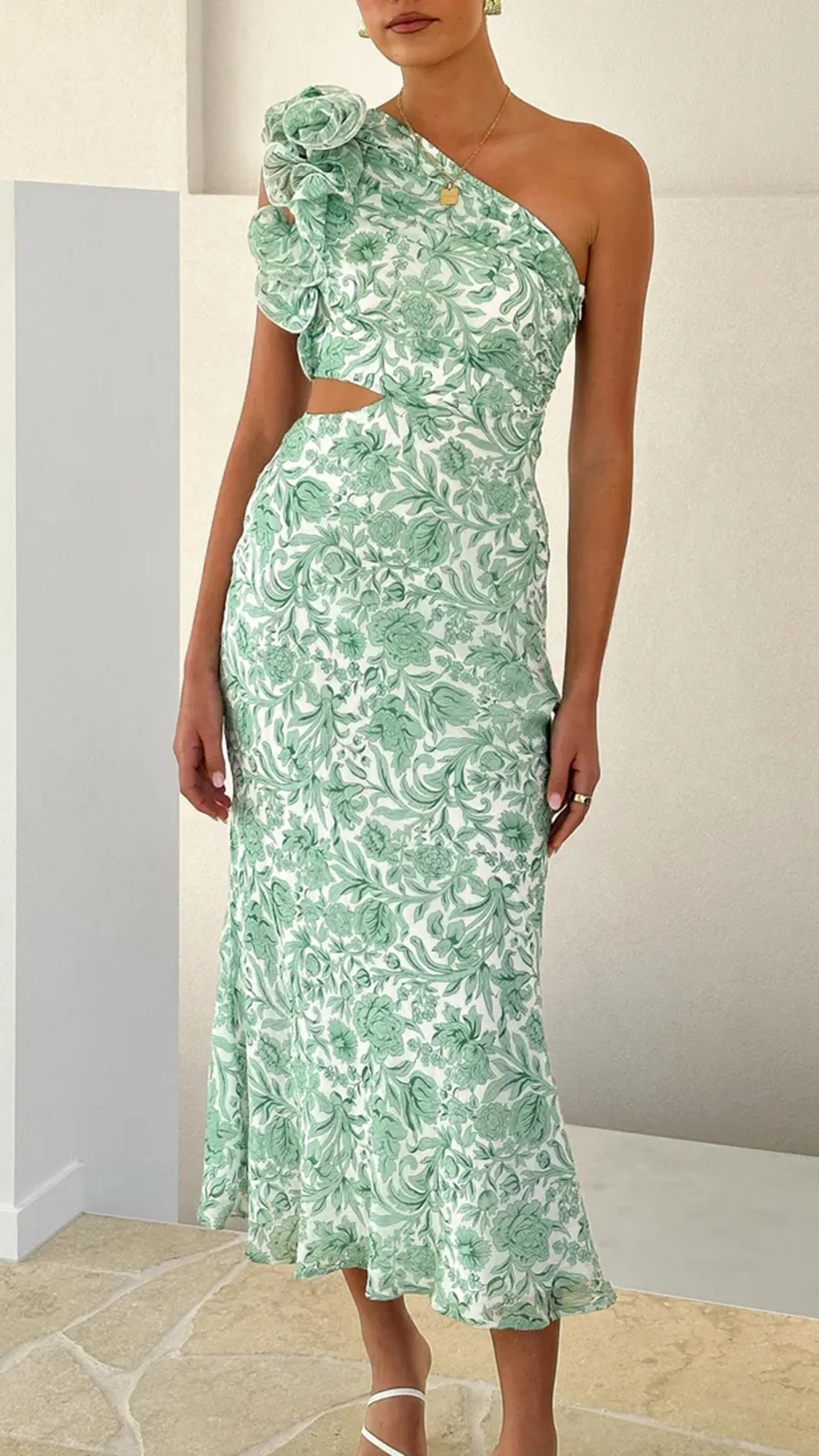 Side Cut Out Design Maxi Dress