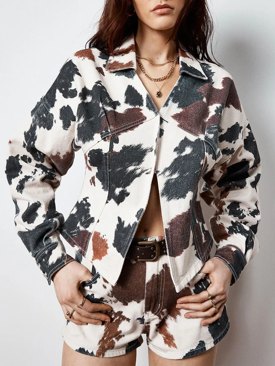 Ladies' Loose-Fitting Chiffon Floral Blouse
