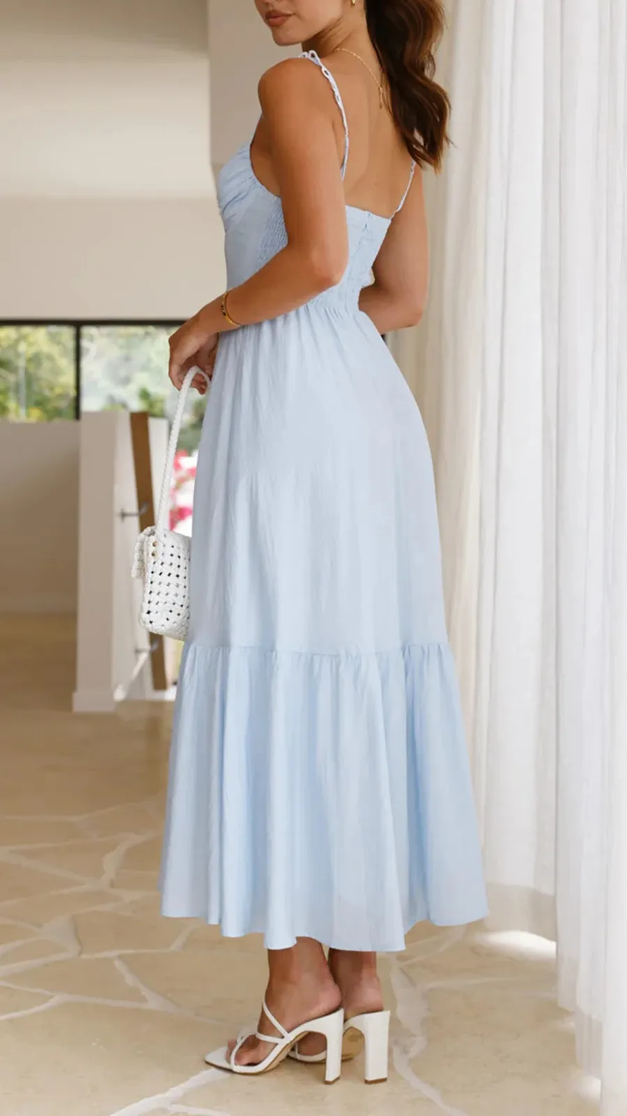 Front Button Detailing Maxi Dress
