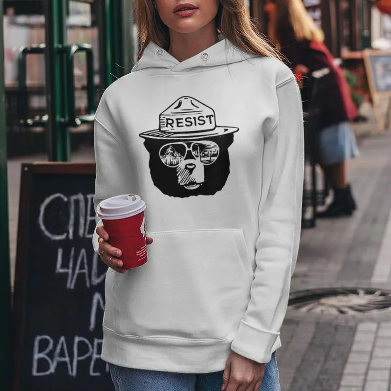 Save The National Parks Resist Bear Sunglasses Women Hoodie