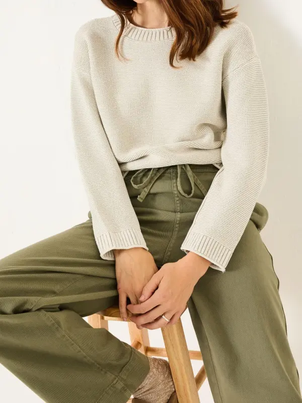 Stone Elia Laundered Knitted 100% Cotton Jumper