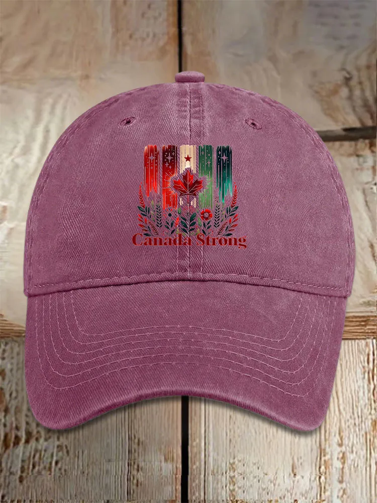 Men And Women'S We Are Canada Strong Print Baseball Cap Pattern Printing