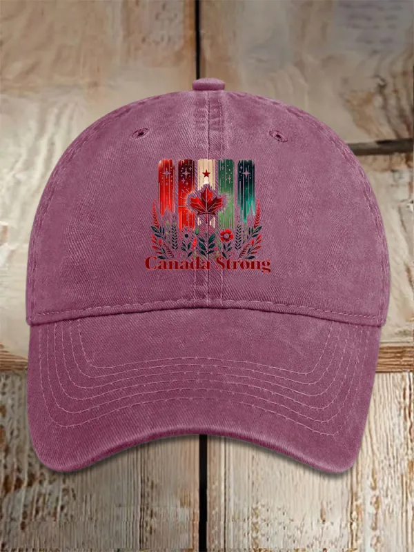 Men And Women'S We Are Canada Strong Print Baseball Cap Pattern Printing