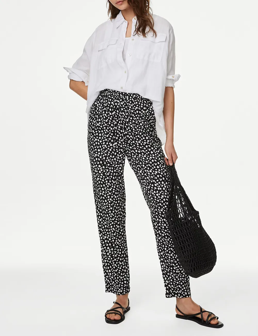 Womens Casual Tapered Trousers