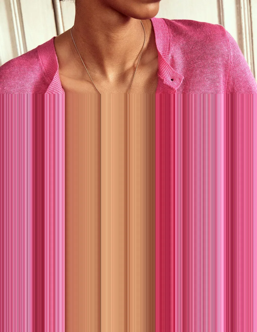 Pink Rose Linen Sweater