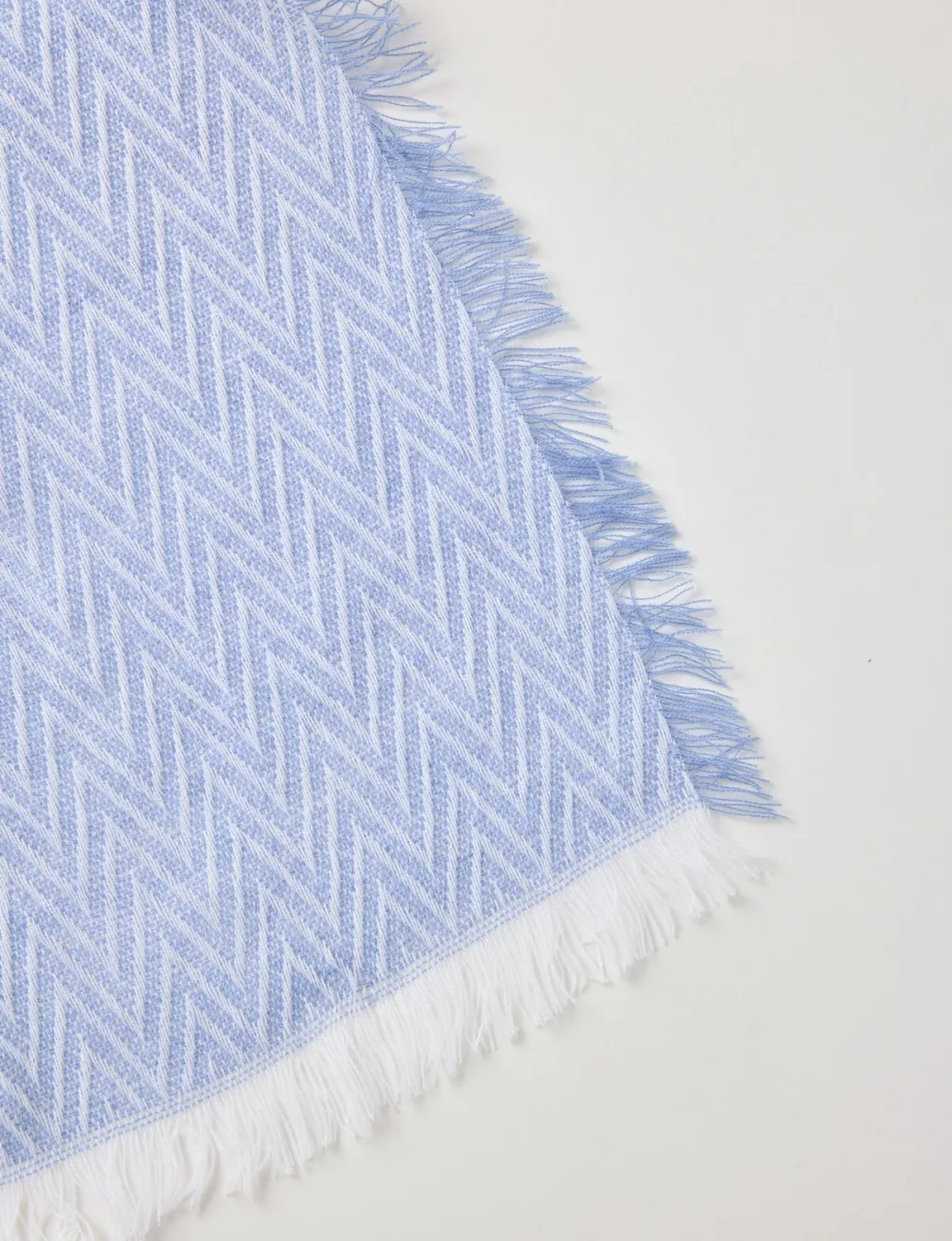 Trendy Healing Blue Herringbone Scarf