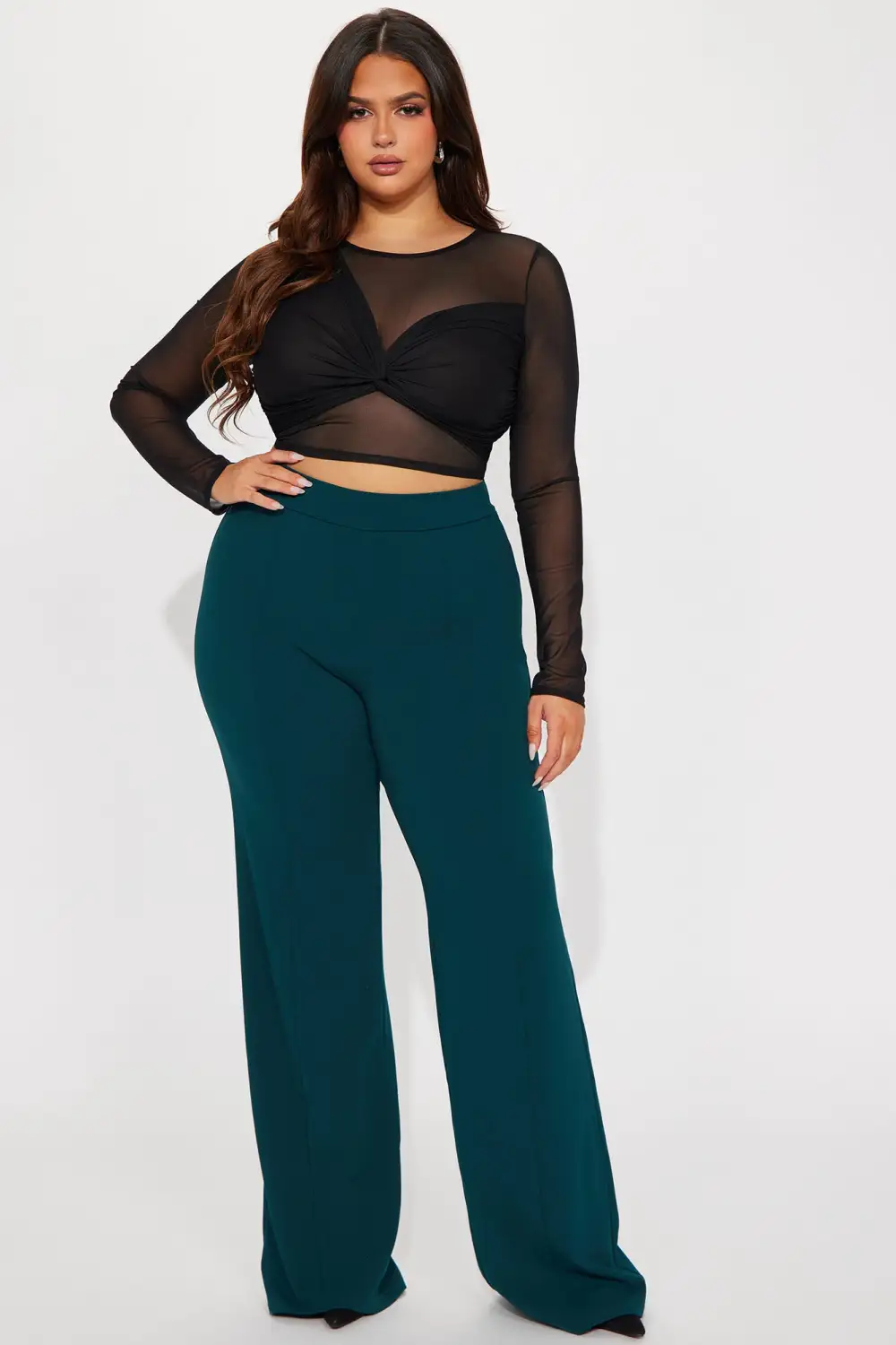 Twist Of Faith Mesh Top - Black