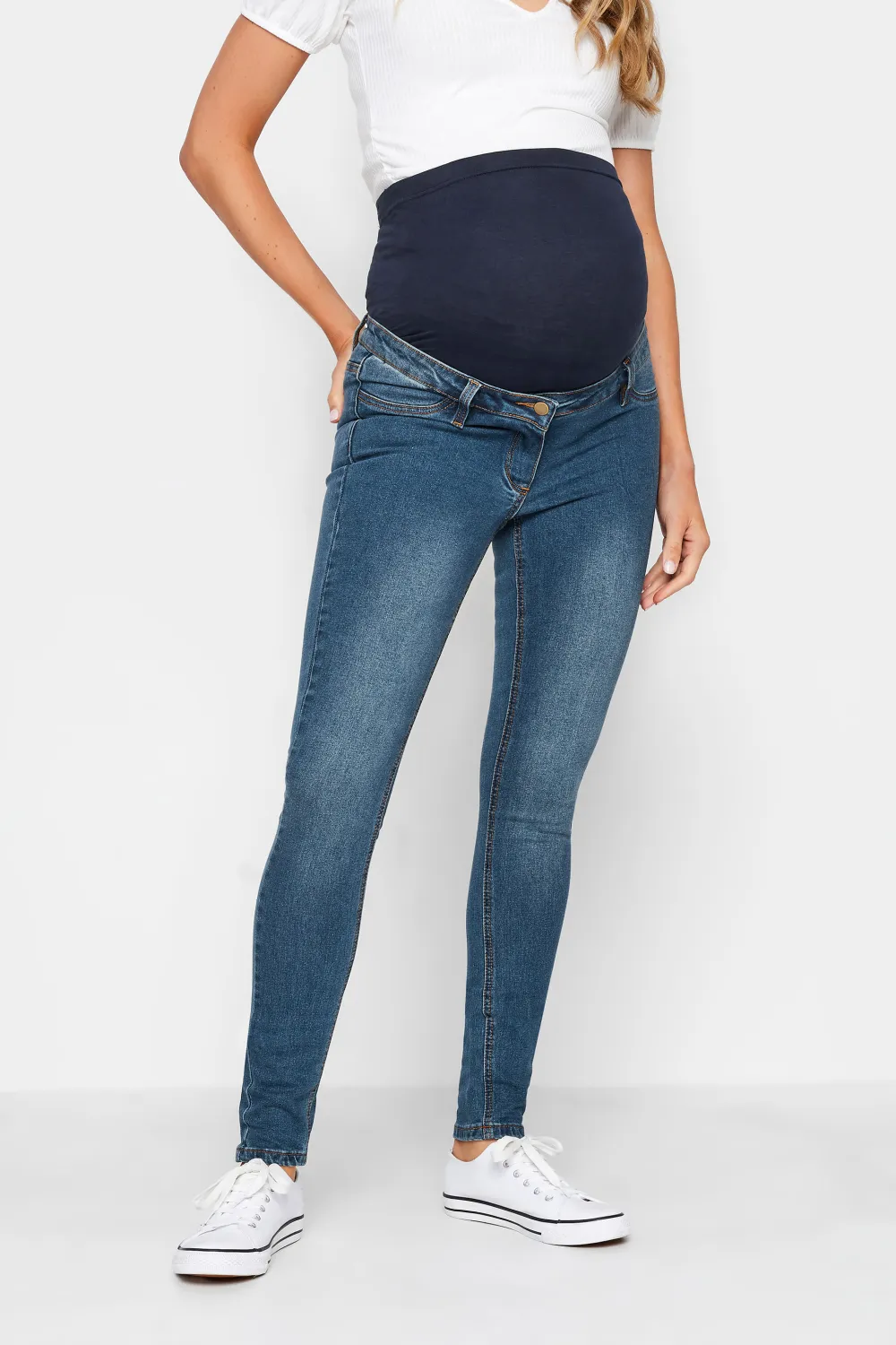 LTS Tall Maternity Mid Blue Skinny AVA Jeans