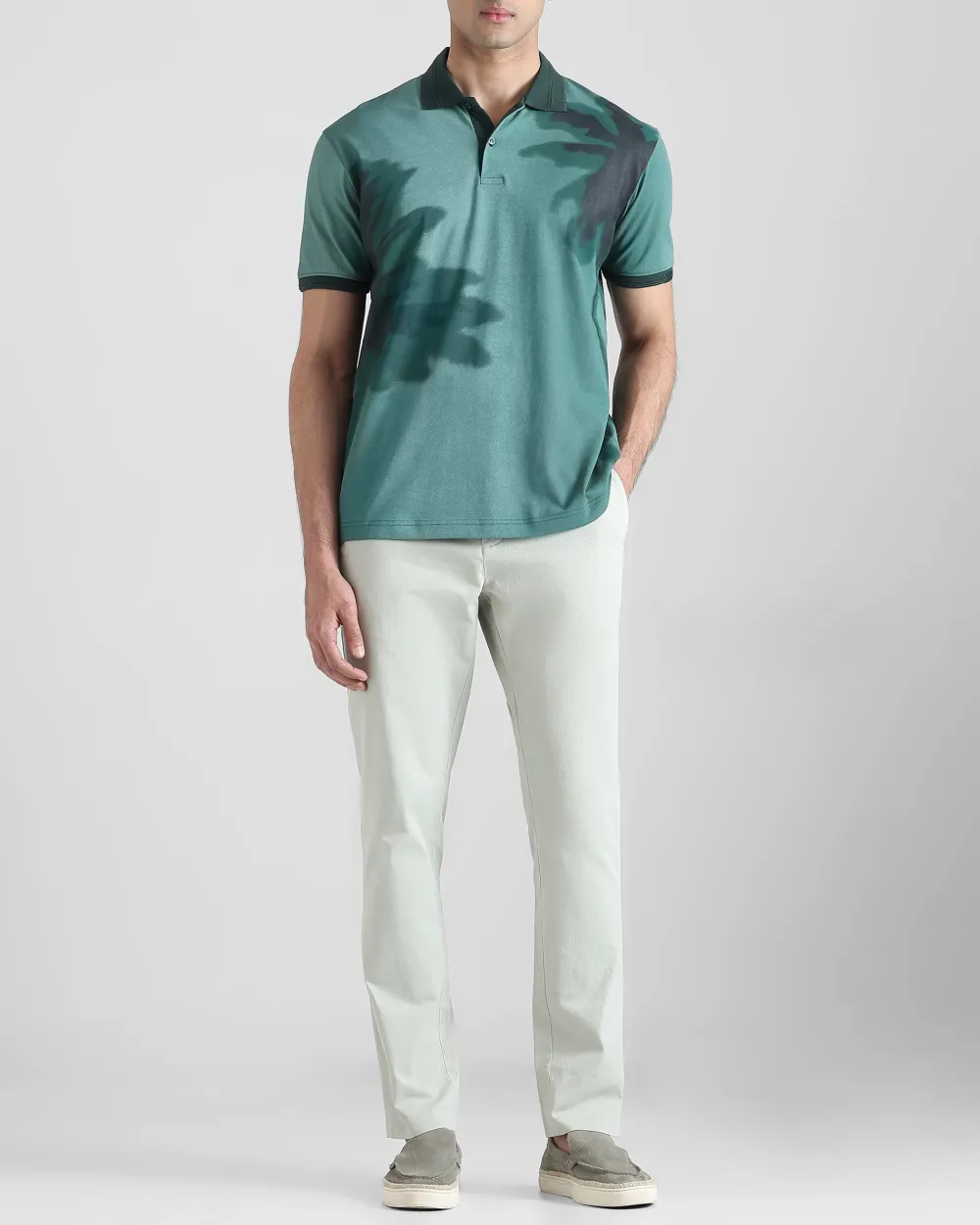 Daily Simple And Slimming Dark Green Polo Shirt