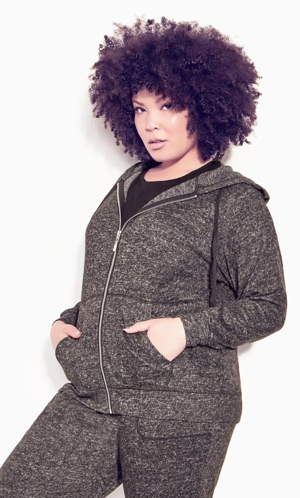 Evans Grey Hacci Plain Jacket