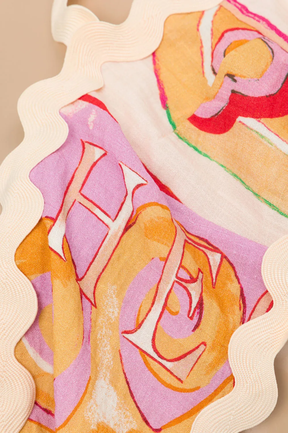 Scalloped Edge Striped Bralette