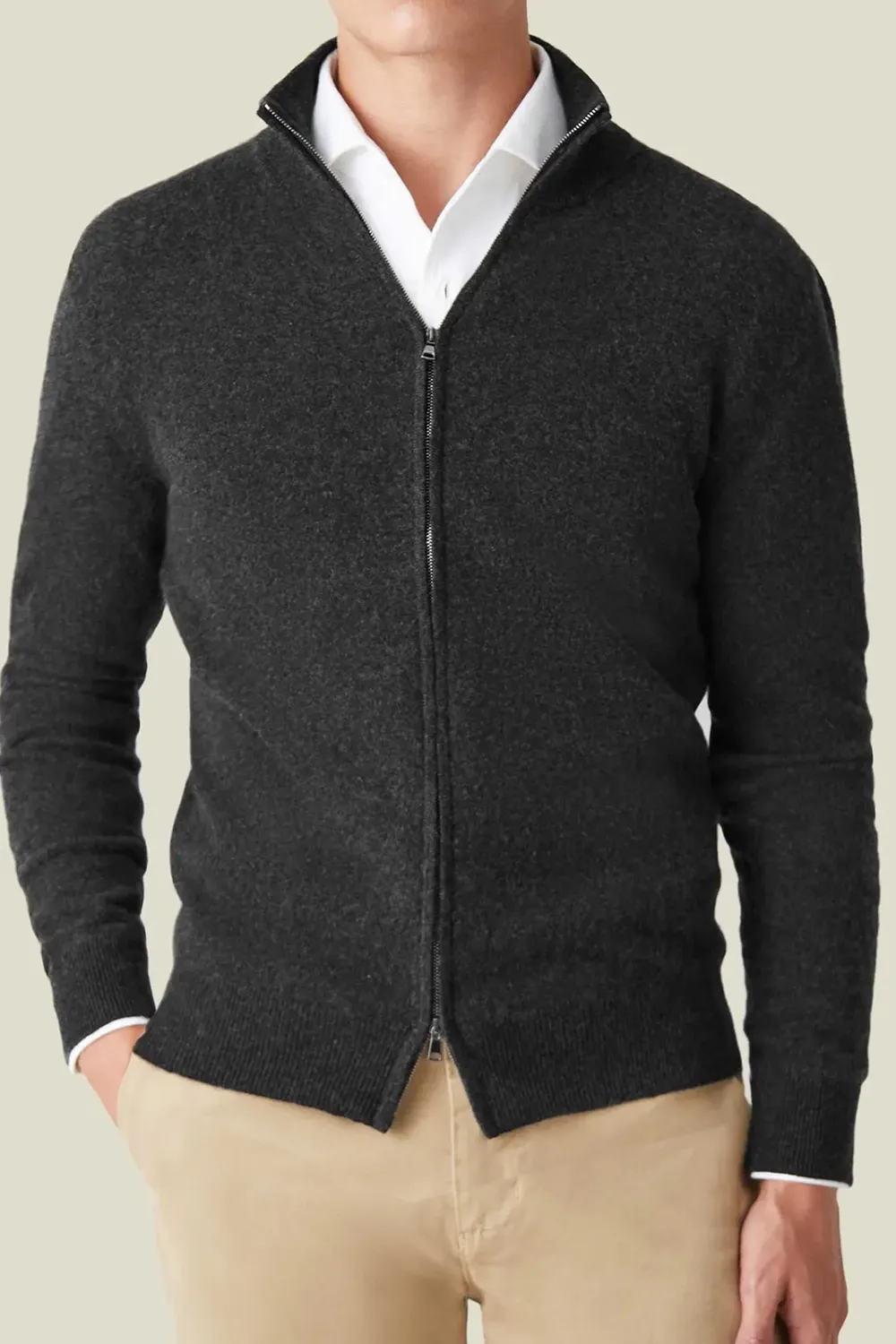 Zip Casual Style Cardigan