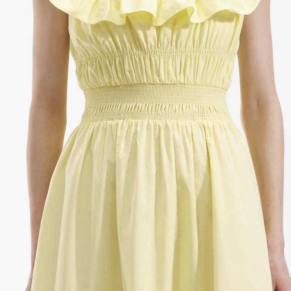 Yellow Cotton Midi Dress