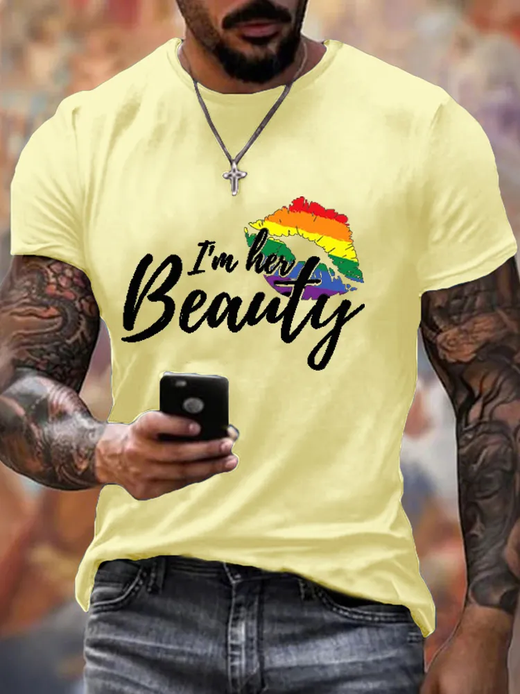 Men'S T-Shirt I'm Her Beauty Couple For Lesbians LGBT Gift T Shirt