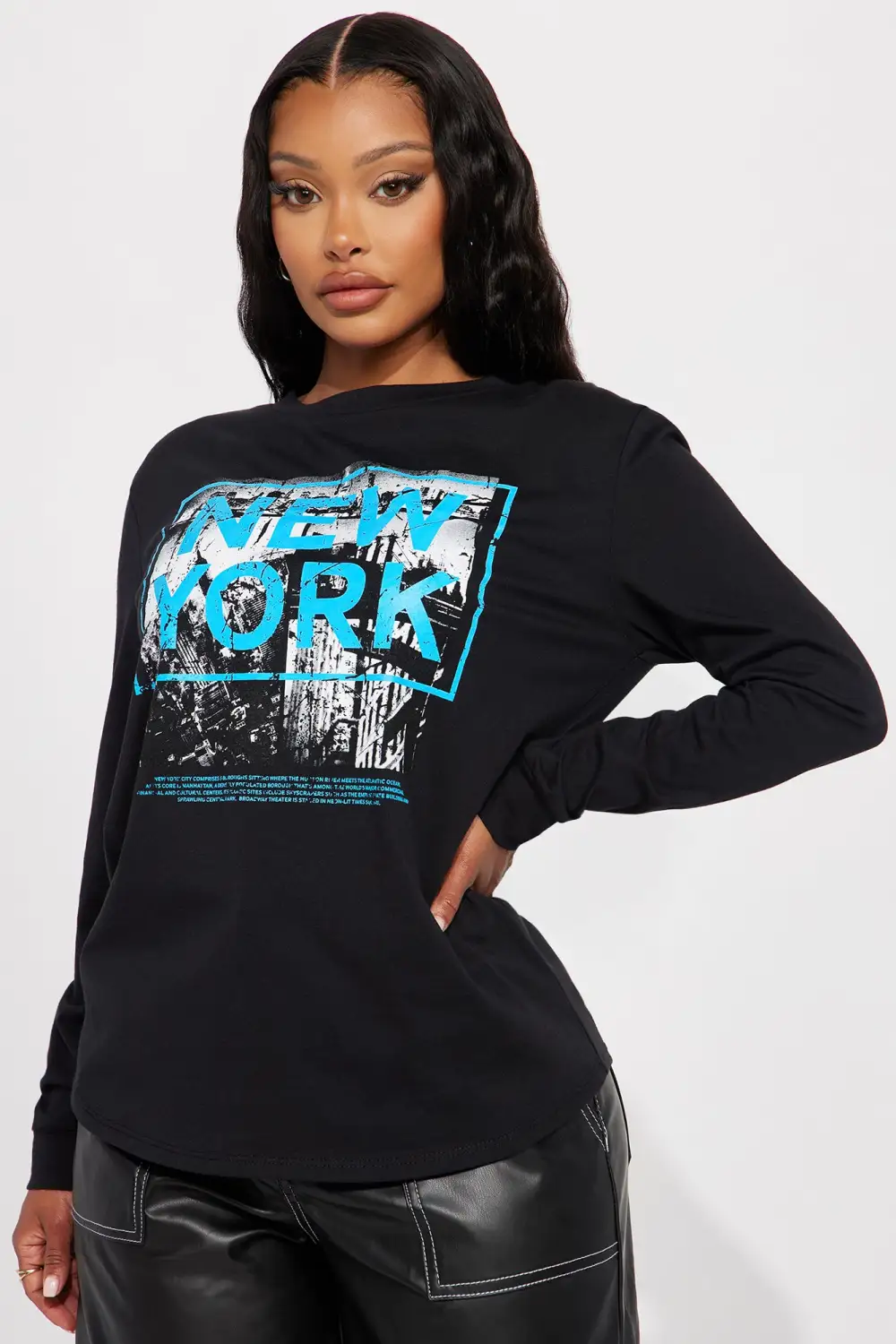 Meet Me In NY Tee - Black