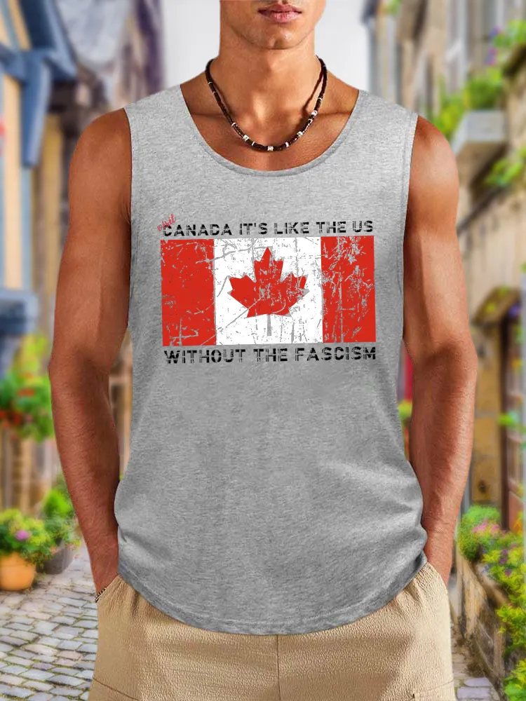 Men'S Visit Canada It'S Like The Us Without The Fascism We Will Never Yield To Tru.p Vest