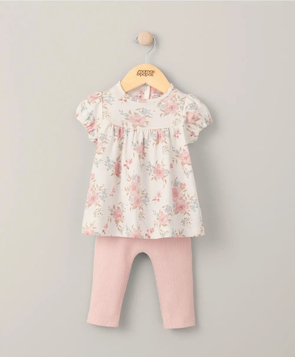 Floral T-Shirt & Leggings Outfit Set