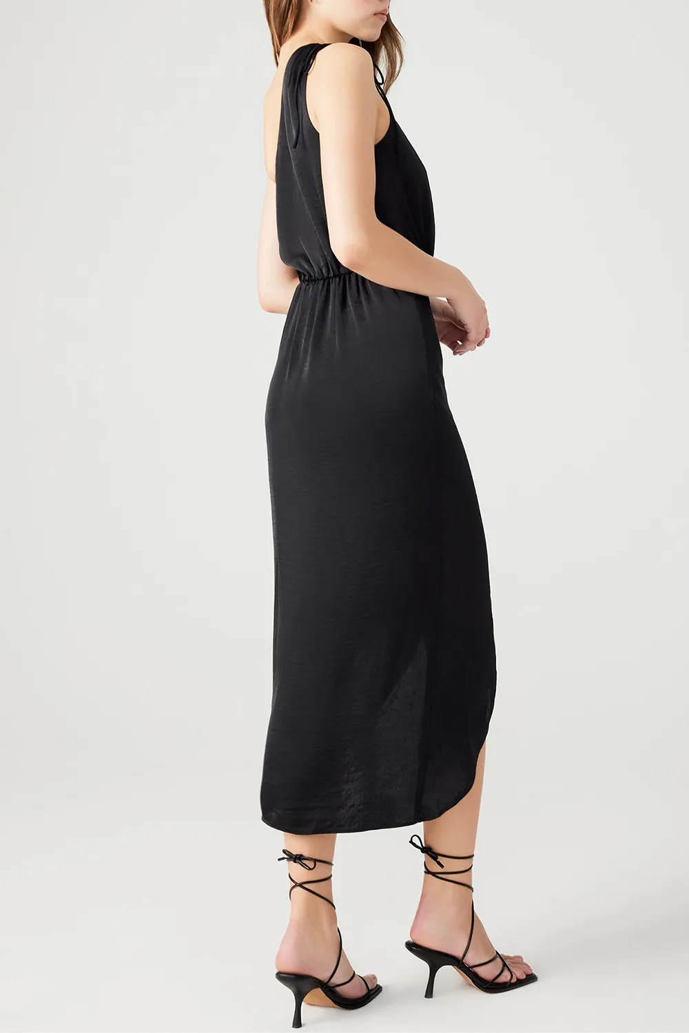 ONE SHOULDER DRESS BLACK