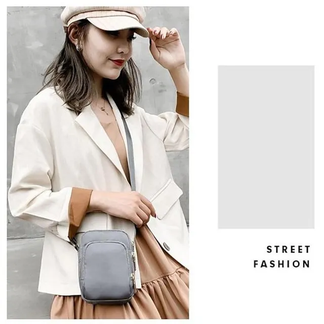 Men's Women's Crossbody Bag Shoulder Bag Mobile Phone Bag Nylon Outdoor Daily Zipper Adjustable Large Capacity Breathable Solid Color Black Red Purple