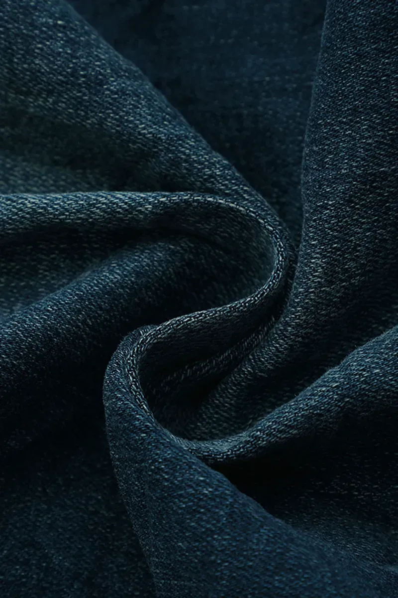 Button Up Roll Hem Low Waist Straight Leg Jeans