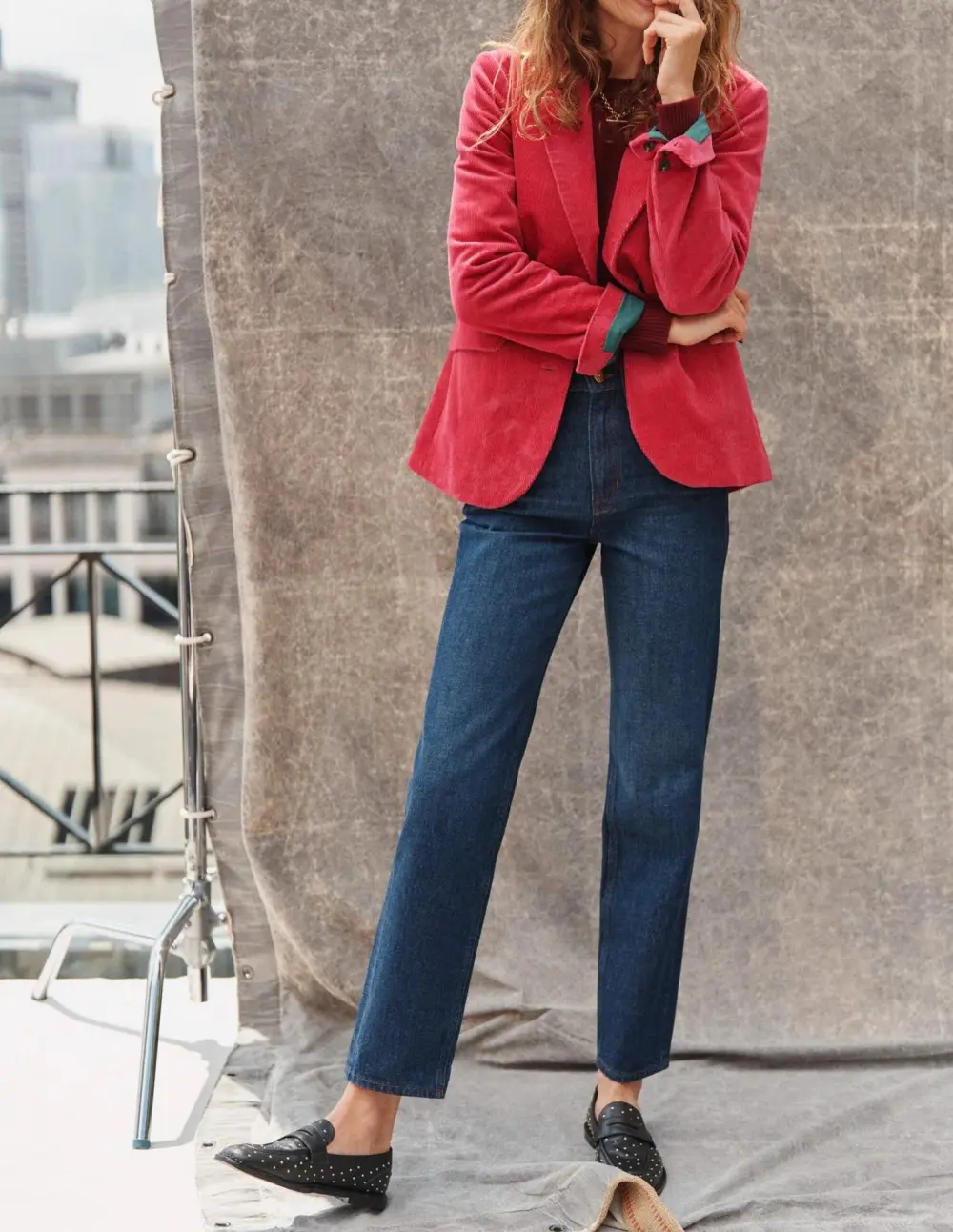 High Rise Straight Leg Jeans -Indigo