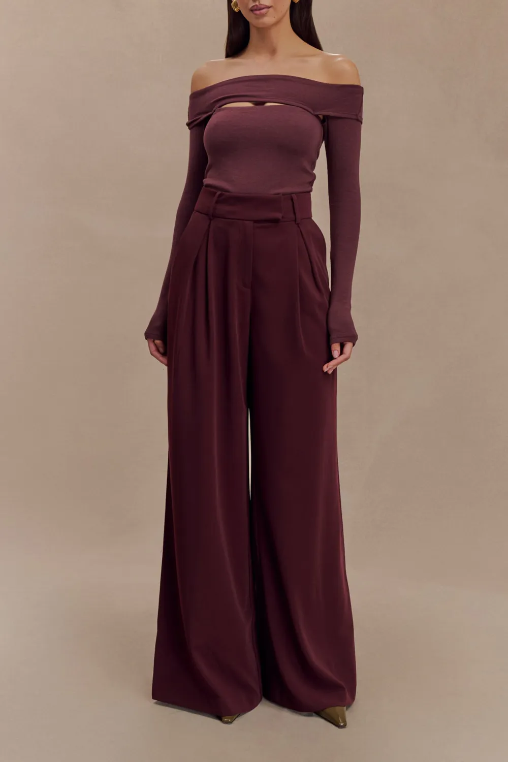 Pleated Wide Leg Loose Pants