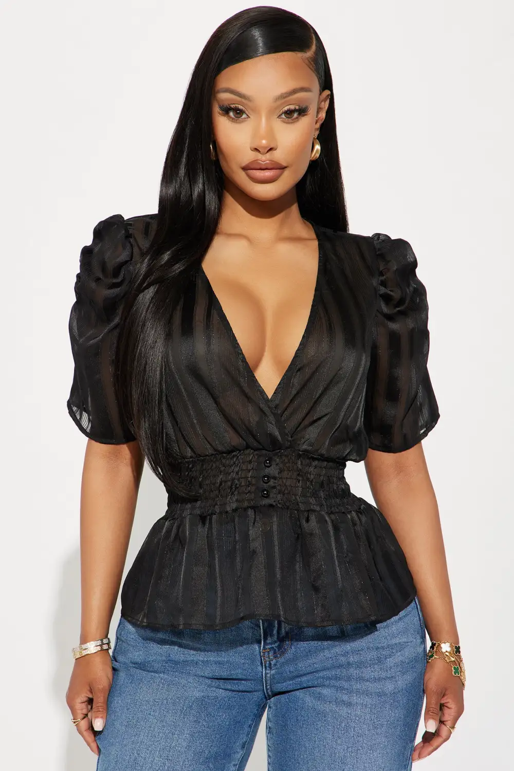 Katy Blouse Top - Black