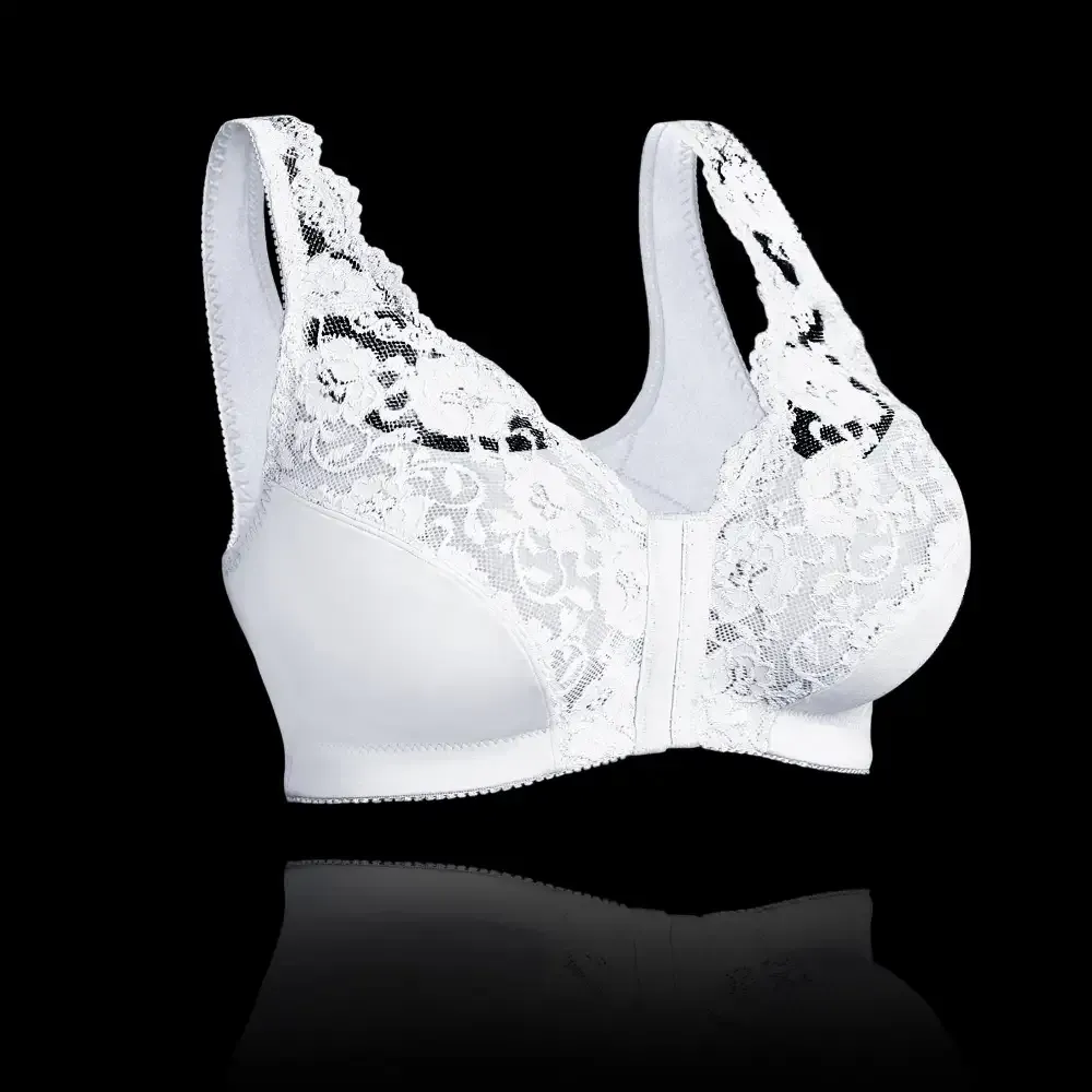 Front hooks, stretch-lace, super-lift, and posture correction �C ALL IN ONE BRA!