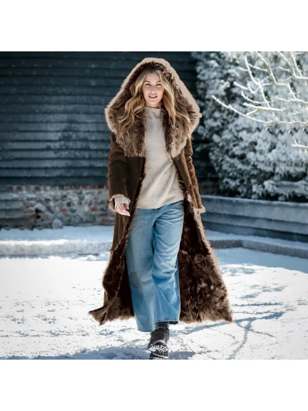 Premium toskana sheepskin hooded jacket