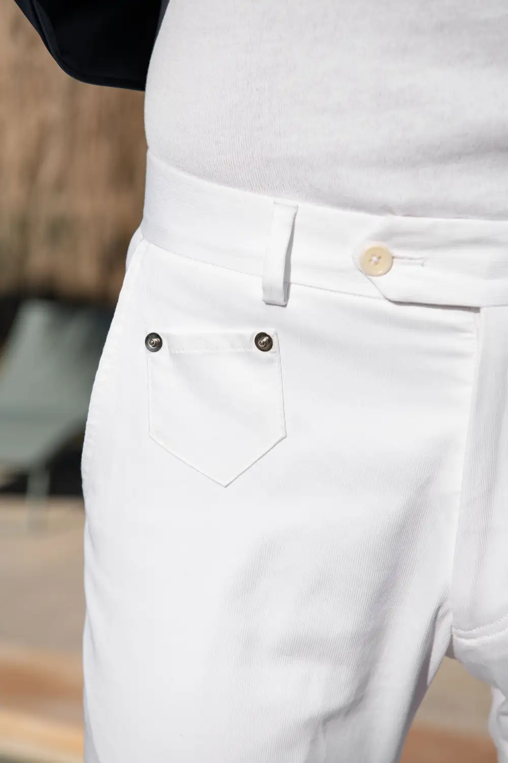 White Cotton Trousers