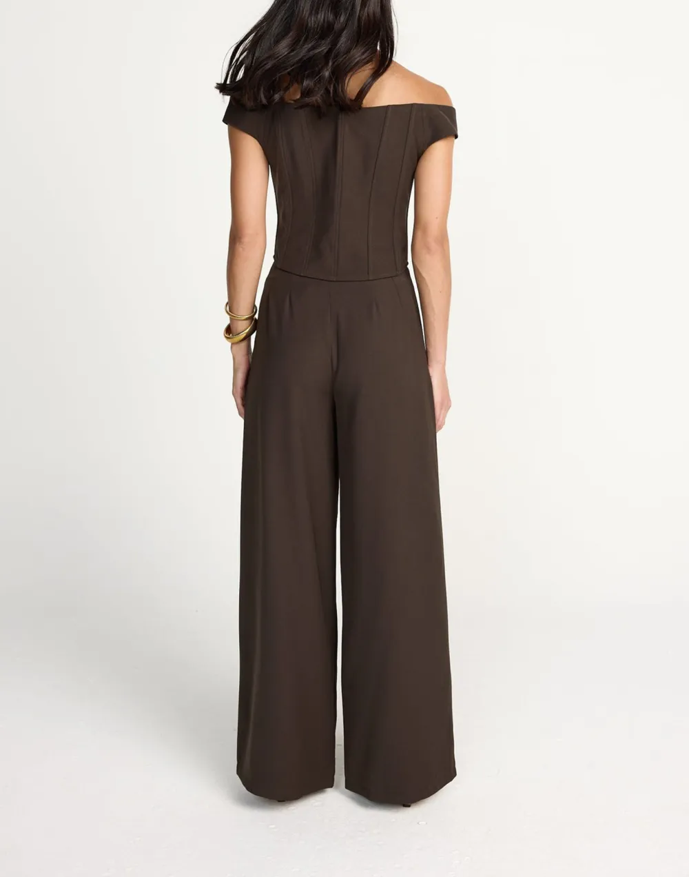 High-Waisted Wide-Leg Trousers With Pleated Details