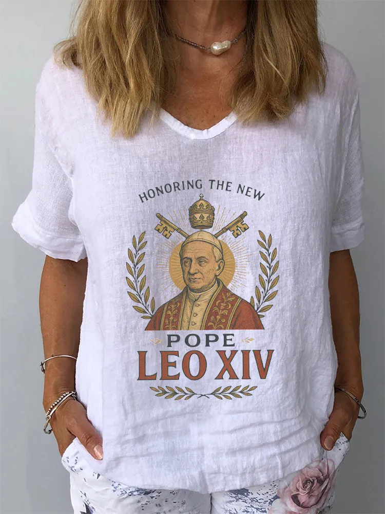 Women's Honoring The New Pope Leo Xiv Shirt