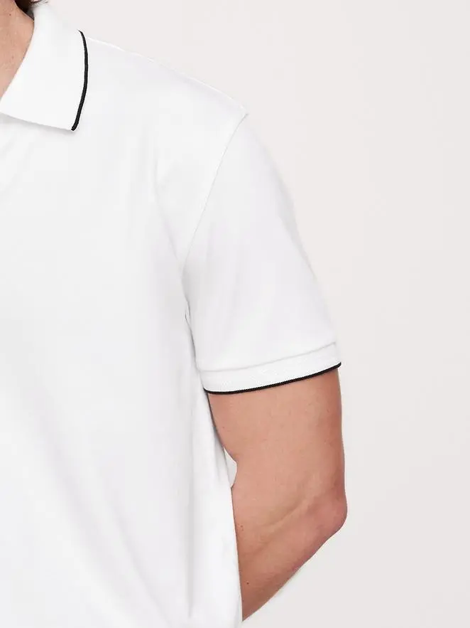 Men's Cotton WhiteContrast Polo Shirt