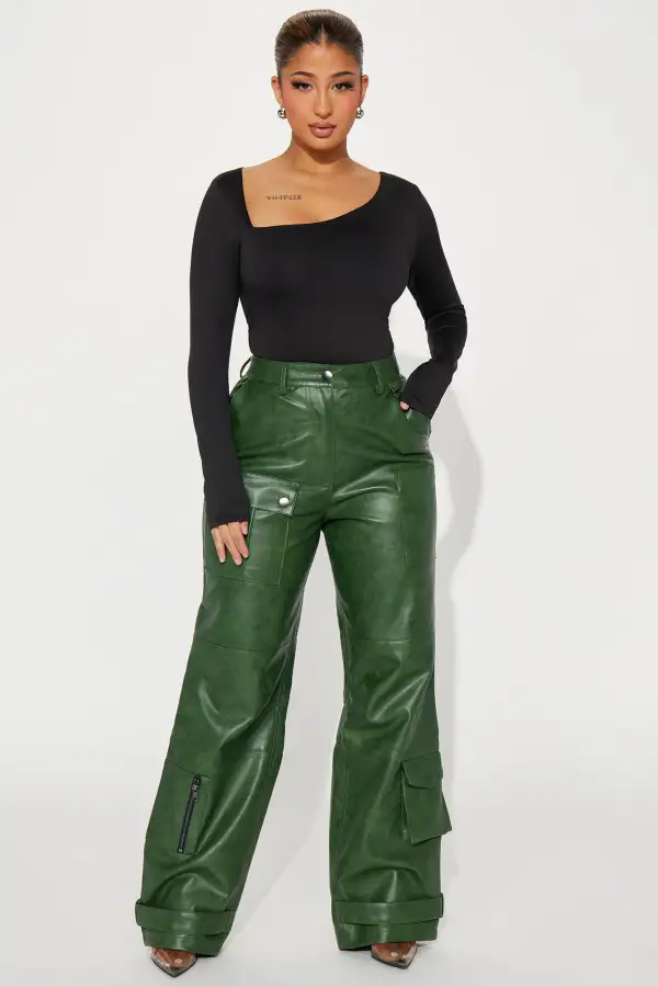 Melina Long Sleeve Bodysuit - Black